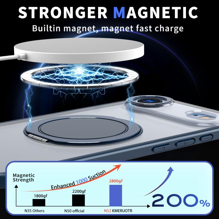 For iPhone Air 360-degree Rotating MagSafe Magnetic Holder Phone Case(Blue) - iPhone Air Cases by buy2fix | Online Shopping UK | buy2fix