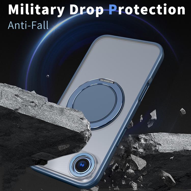 For iPhone Air 360-degree Rotating MagSafe Magnetic Holder Phone Case(Blue) - iPhone Air Cases by buy2fix | Online Shopping UK | buy2fix