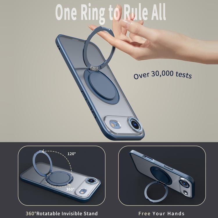 For iPhone Air 360-degree Rotating MagSafe Magnetic Holder Phone Case(Blue) - iPhone Air Cases by buy2fix | Online Shopping UK | buy2fix