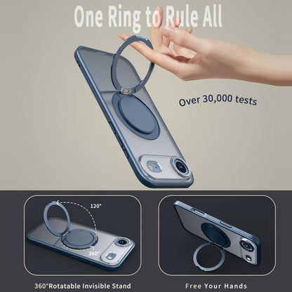 For iPhone Air 360-degree Rotating MagSafe Magnetic Holder Phone Case(Blue) - iPhone Air Cases by buy2fix | Online Shopping UK | buy2fix