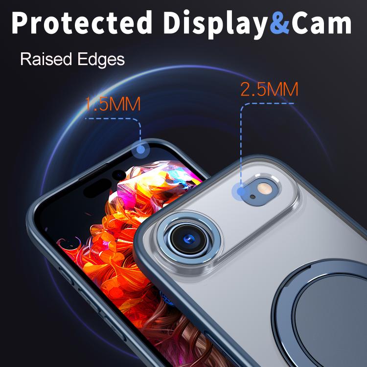 For iPhone Air 360-degree Rotating MagSafe Magnetic Holder Phone Case(Blue) - iPhone Air Cases by buy2fix | Online Shopping UK | buy2fix