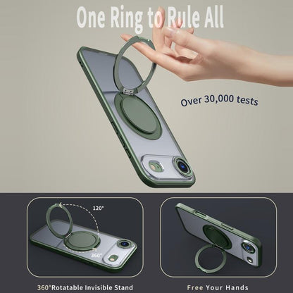 For iPhone Air 360-degree Rotating MagSafe Magnetic Holder Phone Case(Green) - iPhone Air Cases by buy2fix | Online Shopping UK | buy2fix
