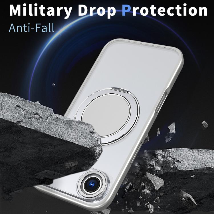 For iPhone Air 360-degree Rotating MagSafe Magnetic Holder Phone Case(Titanium Grey) - iPhone Air Cases by buy2fix | Online Shopping UK | buy2fix