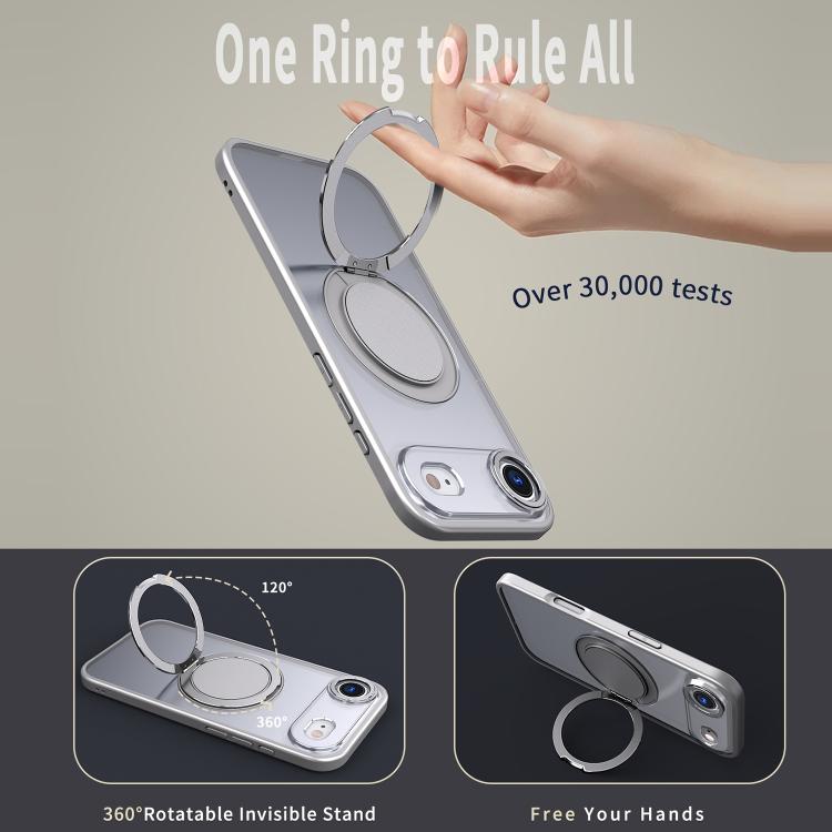 For iPhone Air 360-degree Rotating MagSafe Magnetic Holder Phone Case(Titanium Grey) - iPhone Air Cases by buy2fix | Online Shopping UK | buy2fix