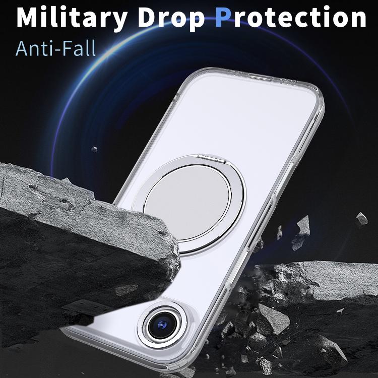 For iPhone Air 360-degree Rotating MagSafe Magnetic Holder Phone Case(Transparent) - iPhone Air Cases by buy2fix | Online Shopping UK | buy2fix