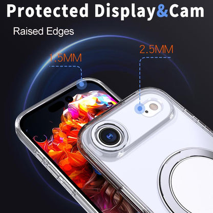 For iPhone Air 360-degree Rotating MagSafe Magnetic Holder Phone Case(Transparent) - iPhone Air Cases by buy2fix | Online Shopping UK | buy2fix