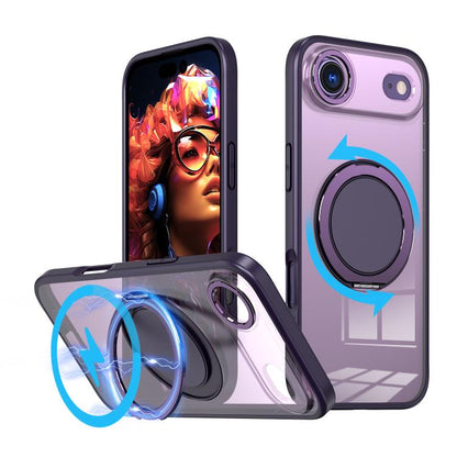 For iPhone Air 360-degree Rotating MagSafe Magnetic Holder Phone Case(Purple) - iPhone Air Cases by buy2fix | Online Shopping UK | buy2fix