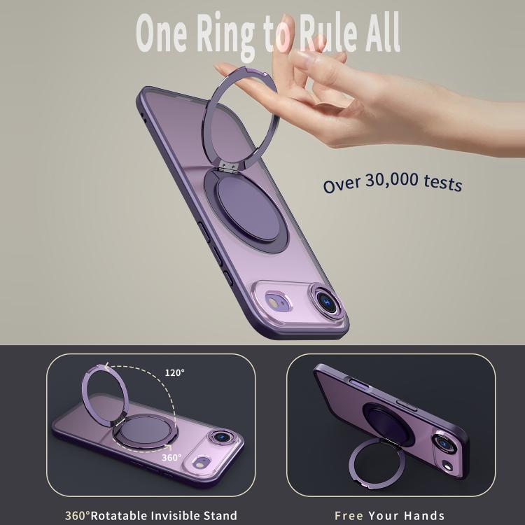 For iPhone Air 360-degree Rotating MagSafe Magnetic Holder Phone Case(Purple) - iPhone Air Cases by buy2fix | Online Shopping UK | buy2fix