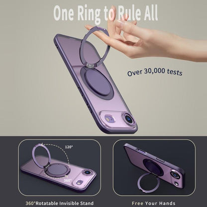 For iPhone Air 360-degree Rotating MagSafe Magnetic Holder Phone Case(Purple) - iPhone Air Cases by buy2fix | Online Shopping UK | buy2fix