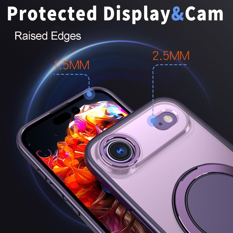 For iPhone Air 360-degree Rotating MagSafe Magnetic Holder Phone Case(Purple) - iPhone Air Cases by buy2fix | Online Shopping UK | buy2fix