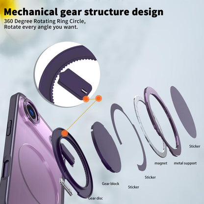 For iPhone Air 360-degree Rotating MagSafe Magnetic Holder Phone Case(Purple) - iPhone Air Cases by buy2fix | Online Shopping UK | buy2fix