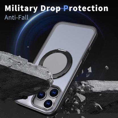 For iPhone 17 Pro 360-degree Rotating MagSafe Magnetic Holder Phone Case(Black) - iPhone 17 Pro Cases by buy2fix | Online Shopping UK | buy2fix