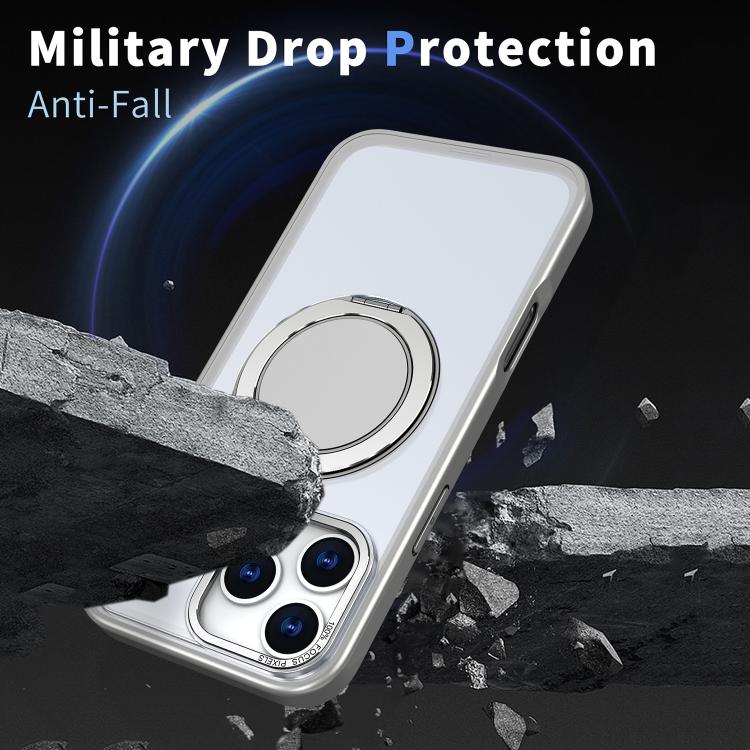 For iPhone 17 Pro 360-degree Rotating MagSafe Magnetic Holder Phone Case(Titanium Grey) - iPhone 17 Pro Cases by buy2fix | Online Shopping UK | buy2fix