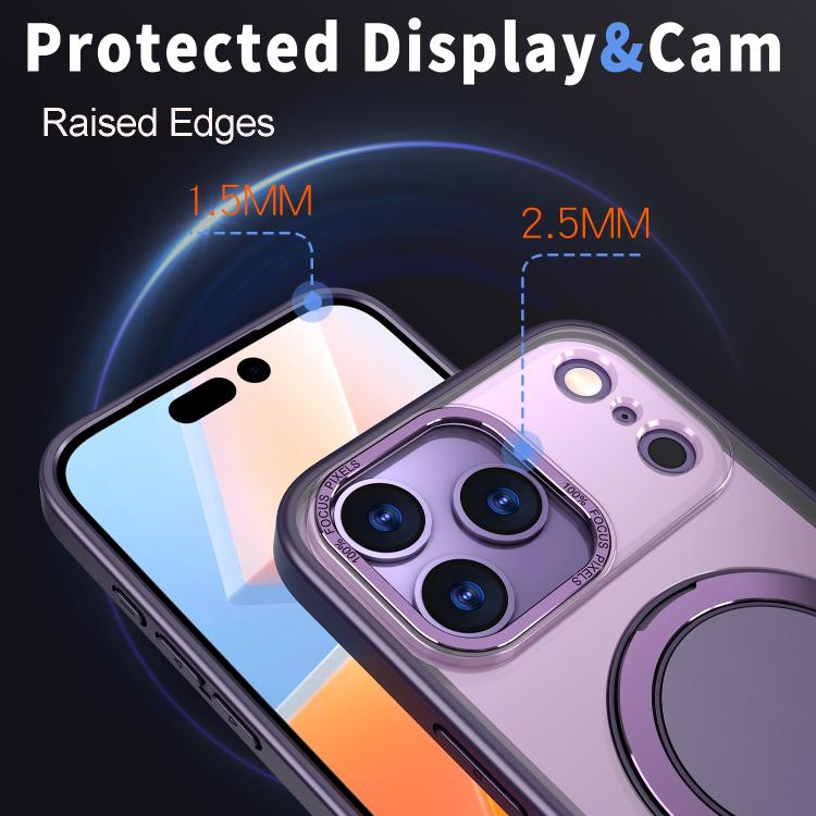 For iPhone 17 Pro 360-degree Rotating MagSafe Magnetic Holder Phone Case(Purple) - iPhone 17 Pro Cases by buy2fix | Online Shopping UK | buy2fix