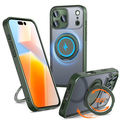 For iPhone 17 Pro Max 360-degree Rotating MagSafe Magnetic Holder Phone Case(Green) - iPhone 17 Pro Max Cases by buy2fix | Online Shopping UK | buy2fix