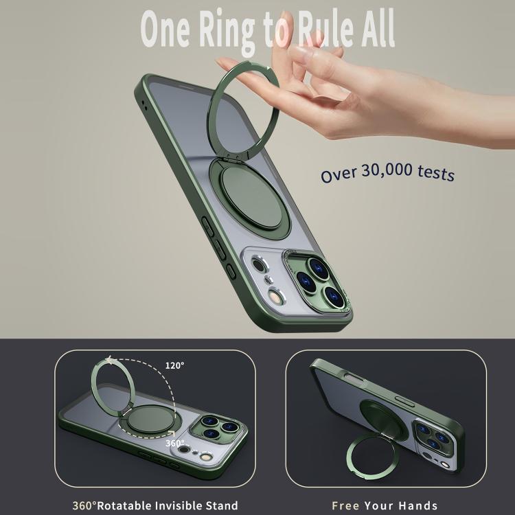 For iPhone 17 Pro Max 360-degree Rotating MagSafe Magnetic Holder Phone Case(Green) - iPhone 17 Pro Max Cases by buy2fix | Online Shopping UK | buy2fix
