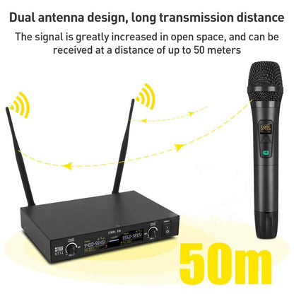 XTUGA U-771 UHF Lapel Two Way Radio Wireless Microphone, 1 Mic + 1 BodyPacks + Host - Microphone by XTUGA | Online Shopping UK | buy2fix