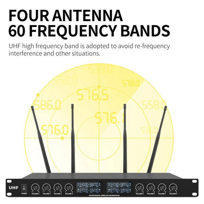 YT8 Wireless 8 Channel UHF Handheld Microphone for Stage Show 8 BodyPacks - Microphone by buy2fix | Online Shopping UK | buy2fix