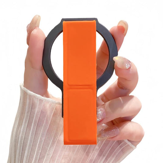 Leather Wristband Strong Magnetic Phone Holder(Orange+Black) - Ring Holder by buy2fix | Online Shopping UK | buy2fix
