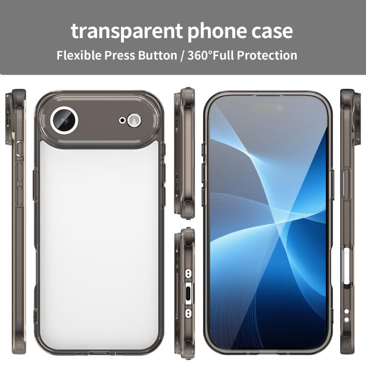 For iPhone Air PC Hybrid TPU Airbag Shockproof Phone Case(Transparent Black) - iPhone Air Cases by buy2fix | Online Shopping UK | buy2fix