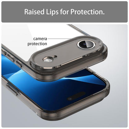 For iPhone Air PC Hybrid TPU Airbag Shockproof Phone Case(Transparent Black) - iPhone Air Cases by buy2fix | Online Shopping UK | buy2fix