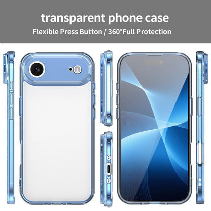 For iPhone Air PC Hybrid TPU Airbag Shockproof Phone Case(Transparent Blue) - iPhone Air Cases by buy2fix | Online Shopping UK | buy2fix