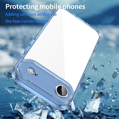 For iPhone Air PC Hybrid TPU Airbag Shockproof Phone Case(Transparent Blue) - iPhone Air Cases by buy2fix | Online Shopping UK | buy2fix
