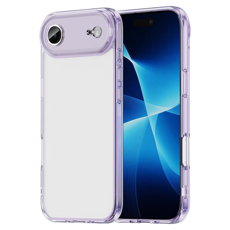 For iPhone Air PC Hybrid TPU Airbag Shockproof Phone Case(Transparent Purple) - iPhone Air Cases by buy2fix | Online Shopping UK | buy2fix