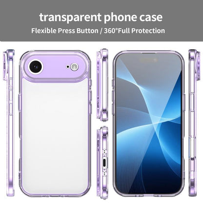For iPhone Air PC Hybrid TPU Airbag Shockproof Phone Case(Transparent Purple) - iPhone Air Cases by buy2fix | Online Shopping UK | buy2fix