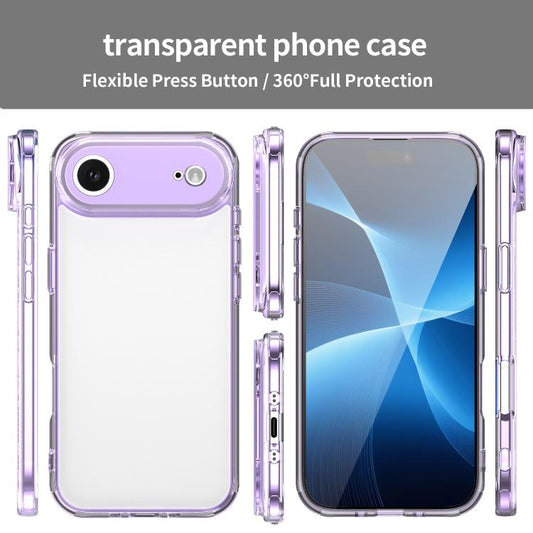 For iPhone Air PC Hybrid TPU Airbag Shockproof Phone Case(Transparent Purple) - iPhone Air Cases by buy2fix | Online Shopping UK | buy2fix