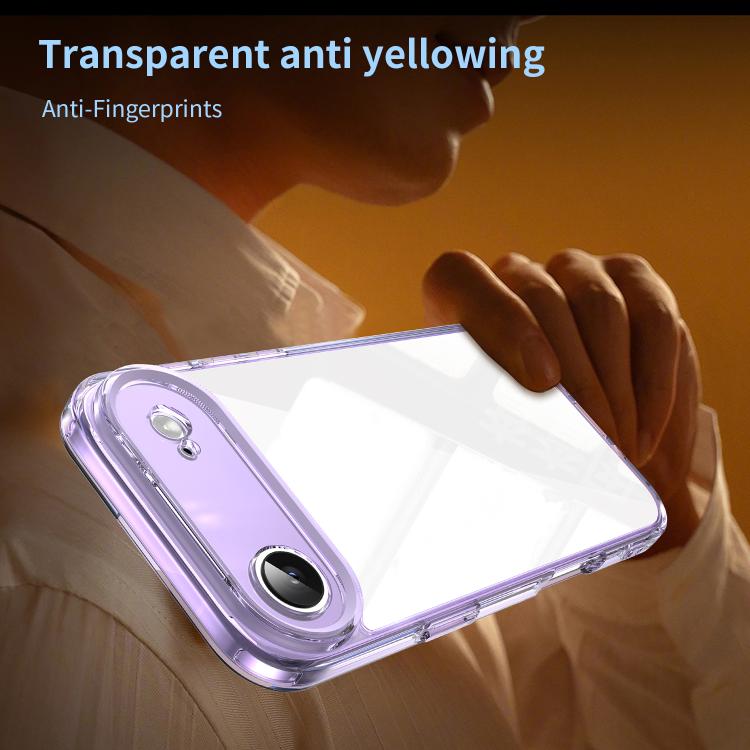 For iPhone Air PC Hybrid TPU Airbag Shockproof Phone Case(Transparent Purple) - iPhone Air Cases by buy2fix | Online Shopping UK | buy2fix