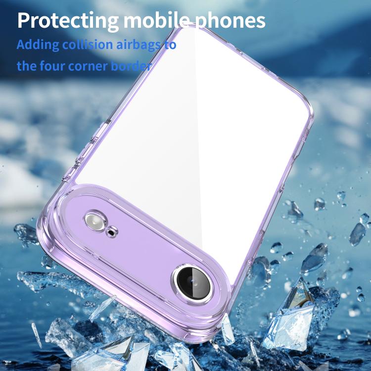 For iPhone Air PC Hybrid TPU Airbag Shockproof Phone Case(Transparent Purple) - iPhone Air Cases by buy2fix | Online Shopping UK | buy2fix