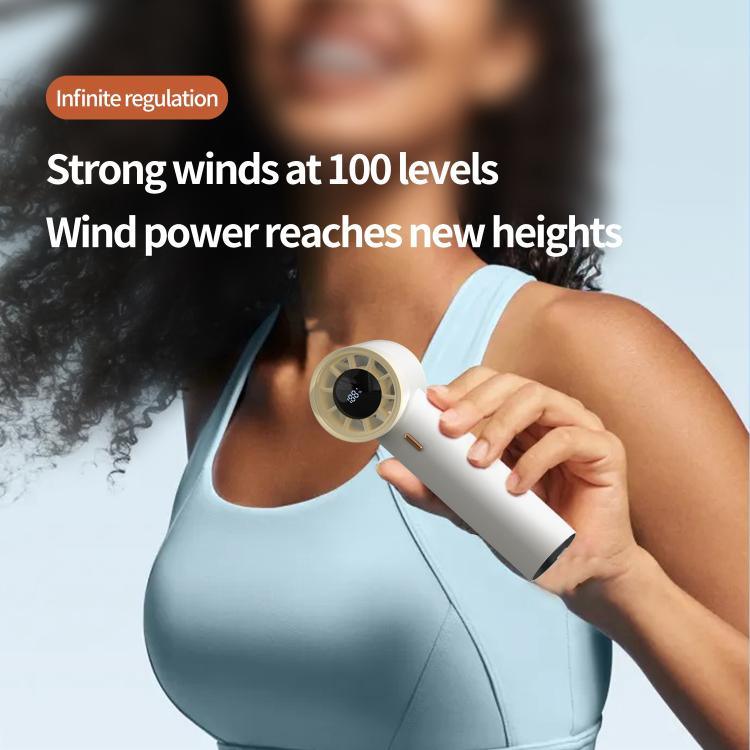 HX-F368 Smart Digital Display High Speed Handheld Fan(Dark Grey) - Electric Fans by buy2fix | Online Shopping UK | buy2fix