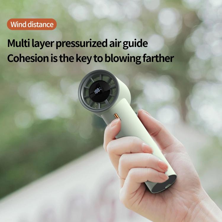 HX-F368 Smart Digital Display High Speed Handheld Fan(Dark Grey) - Electric Fans by buy2fix | Online Shopping UK | buy2fix