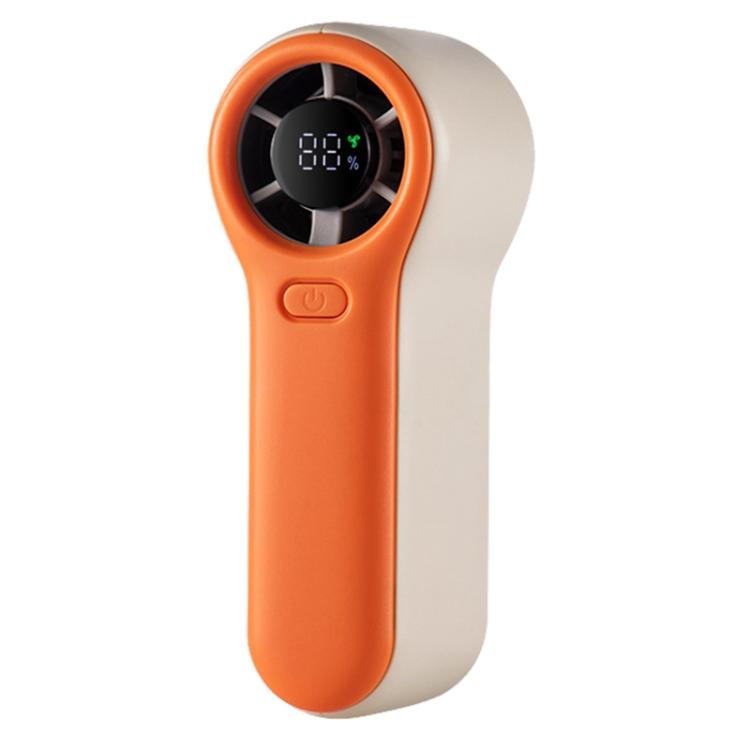 H02 HD Digital Display High Speed Mini Handheld Fan(Orange) - Electric Fans by buy2fix | Online Shopping UK | buy2fix