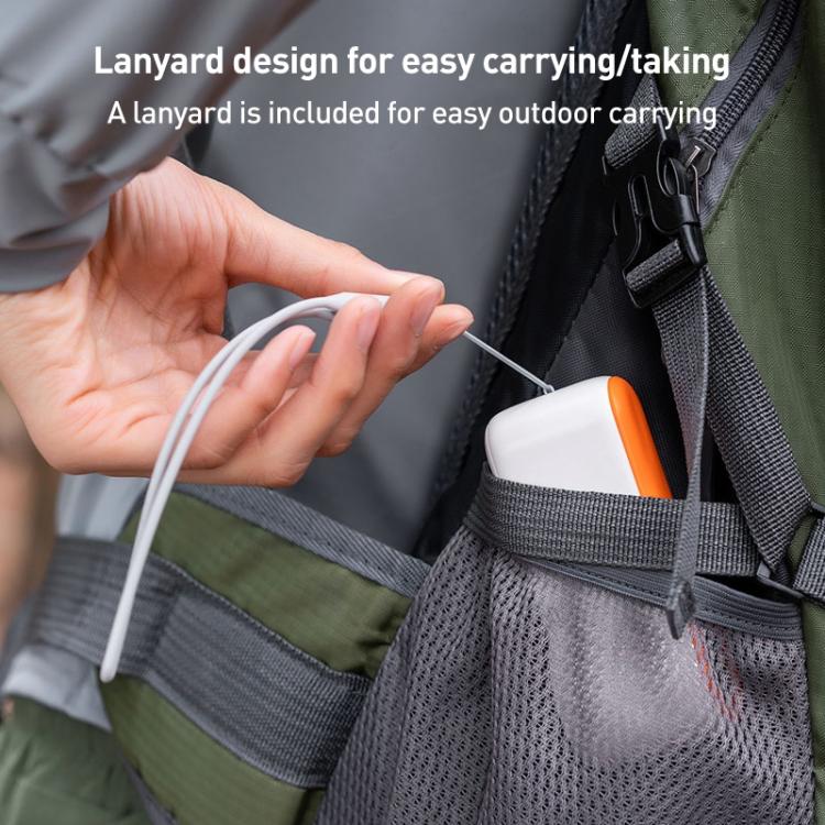 H02 HD Digital Display High Speed Mini Handheld Fan(Orange) - Electric Fans by buy2fix | Online Shopping UK | buy2fix