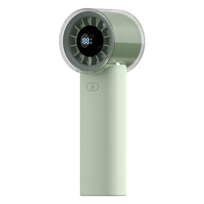 HX-F369 LED Digital Display High Speed Handheld Fan(Green) - Electric Fans by buy2fix | Online Shopping UK | buy2fix