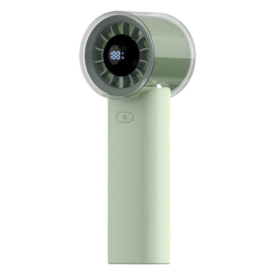 HX-F369 LED Digital Display High Speed Handheld Fan(Green)