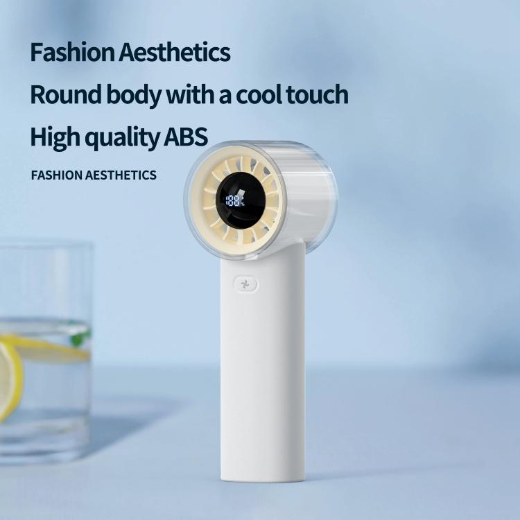 HX-F369 LED Digital Display High Speed Handheld Fan(Green) - Electric Fans by buy2fix | Online Shopping UK | buy2fix