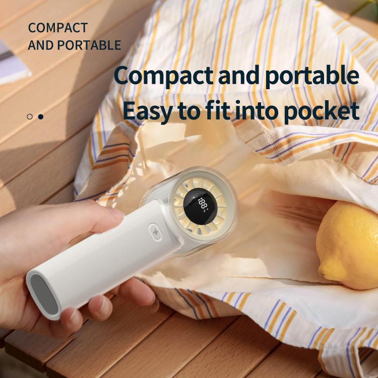 HX-F369 LED Digital Display High Speed Handheld Fan(Dark Grey) - Electric Fans by buy2fix | Online Shopping UK | buy2fix