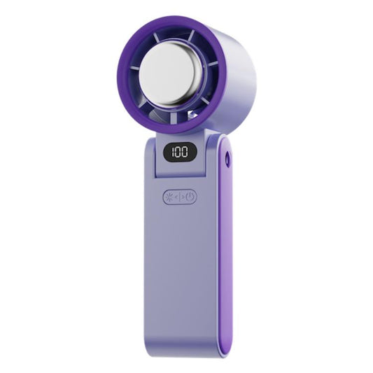 Y19 Smart Ice Compress Folding Handheld Fan(Ice Blue Purple) - Electric Fans by buy2fix | Online Shopping UK | buy2fix