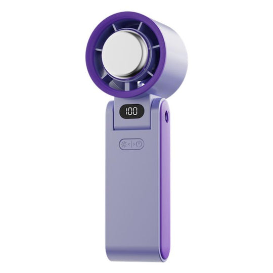 Y19 Smart Ice Compress Folding Handheld Fan(Ice Blue Purple)