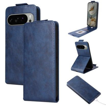 For Google Pixel 10 Pro XL 5G Magnetic Vertical Flip Leather Phone Case with Buckle(Blue) - Google Cases by buy2fix | Online Shopping UK | buy2fix