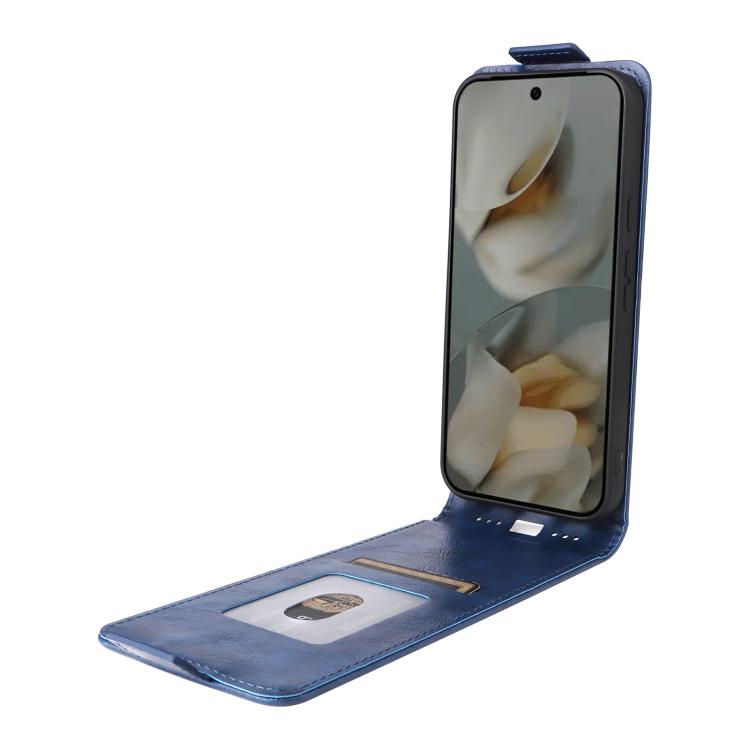 For Google Pixel 10 Pro XL 5G Magnetic Vertical Flip Leather Phone Case with Buckle(Blue) - Google Cases by buy2fix | Online Shopping UK | buy2fix