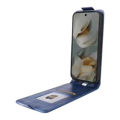 For Google Pixel 10 Pro XL 5G Magnetic Vertical Flip Leather Phone Case with Buckle(Blue) - Google Cases by buy2fix | Online Shopping UK | buy2fix