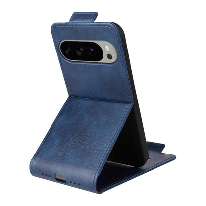For Google Pixel 10 Pro XL 5G Magnetic Vertical Flip Leather Phone Case with Buckle(Blue) - Google Cases by buy2fix | Online Shopping UK | buy2fix