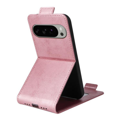 For Google Pixel 10 Pro XL 5G Magnetic Vertical Flip Leather Phone Case with Buckle(Rose Gold) - Google Cases by buy2fix | Online Shopping UK | buy2fix