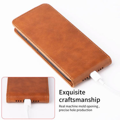 For Google Pixel 10 Pro XL 5G Magnetic Vertical Flip Leather Phone Case with Buckle(Brown) - Google Cases by buy2fix | Online Shopping UK | buy2fix