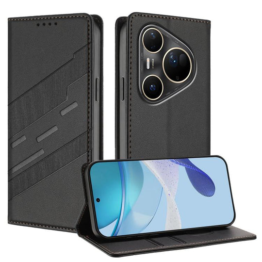 For Huawei Pura 80 Ultra Embossed Multi-functional Wallet Retro Leather Phone Case(Black)