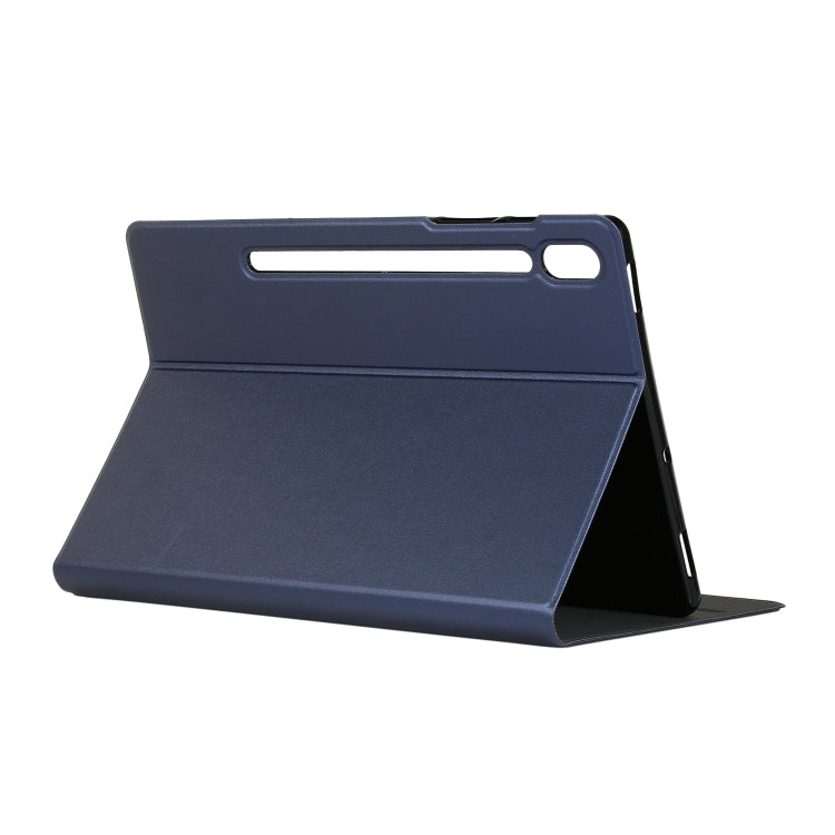 For Samsung Galaxy Tab S8+ / Tab S8 Plus /  Tab S7 FE / Tab S7+ / T970 Horizontal Flip Elasticity PU + TPU Leather Case with Holder(Dark Blue) - Galaxy Tab S8+ Cases by buy2fix | Online Shopping UK | buy2fix